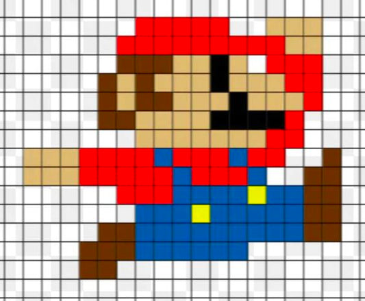 Mario - Rubik's Cube inspired art (18x18)