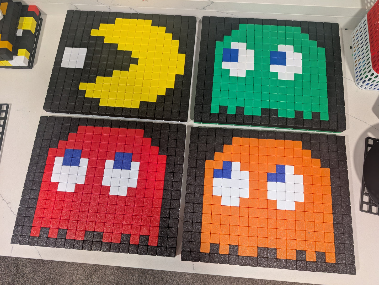 Pac Man and Ghost Pixel Art (18X12)